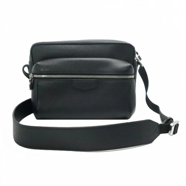 Louis Vuitton Shoulder Bag Taiga Leather Outdoor Messenger Ardoise Black